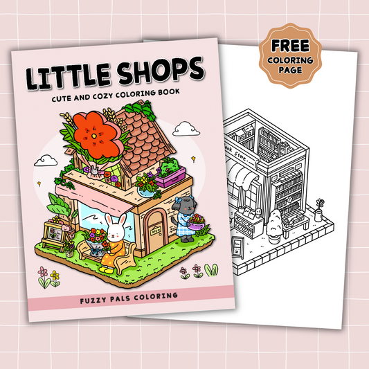 Little Shops Free Coloring Page